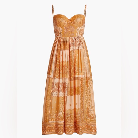 Zimmermann Dresses & Skirts - NWT Zimmermann Lucky Printed Cotton Corset Midi-Dress